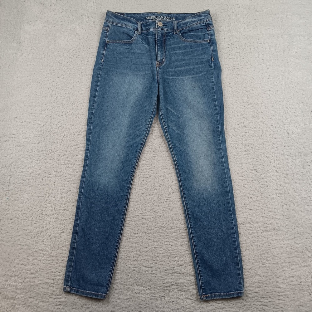 American Eagle Jegging Hi-Rise Womens 12 Blue Super Stretch Medium Wash